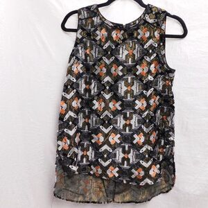 Anthropologie S Meadow Rue Gold Accent Mod Velvet Accent Blouse NEW​